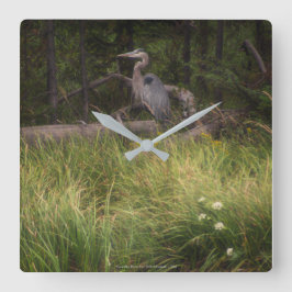 Great Blue Heron 8917 Vierkante Klok