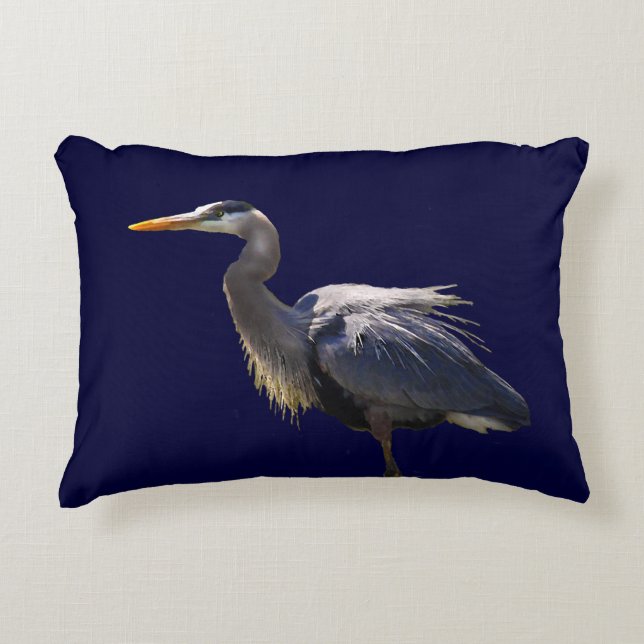 Great Blue Heron Accent Pillow Accent Kussen (Voorkant)