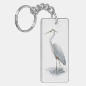 Great Blue Heron Acrylic Sleutelhanger (Voorkant Links)