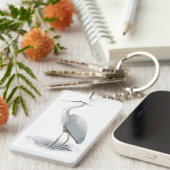 Great Blue Heron Acrylic Sleutelhanger (Voorkant Rechts)