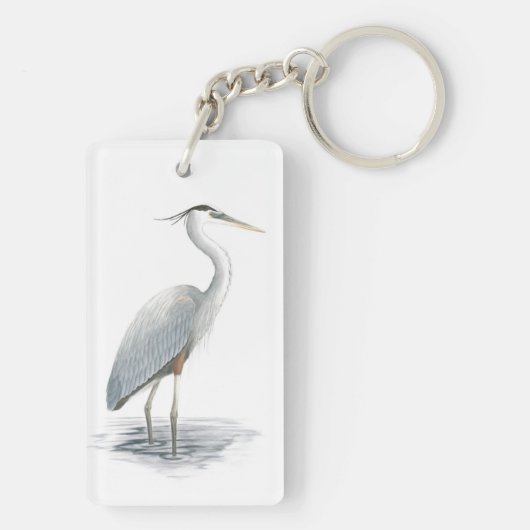 Great Blue Heron Acrylic Sleutelhanger (achterkant)