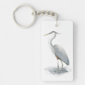 Great Blue Heron Acrylic Sleutelhanger (Voorkant)