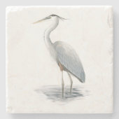 Great Blue Heron Art Stone Onderzetter (Voorkant)