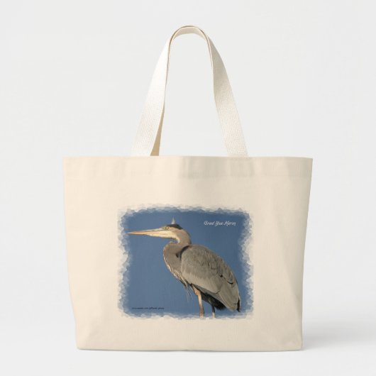 Great Blue Heron Bag Grote Tote Bag (Voorkant)