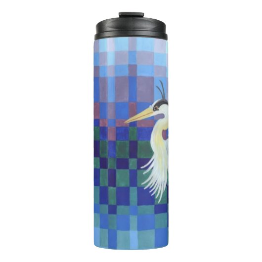 Great Blue Heron bargello Thermosbeker (Voorkant)