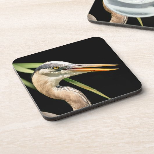 Great Blue Heron Bier Onderzetter (Linkerzijde)