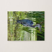 Great Blue Heron bij de Pond Puzzle Legpuzzel (Horizontaal)