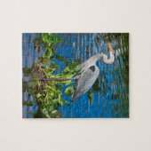 Great Blue Heron bij de Pond Puzzle Legpuzzel (Horizontaal)