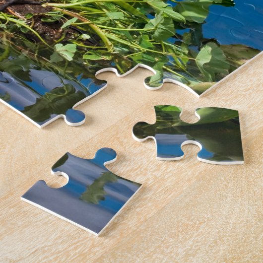 Great Blue Heron bij de Pond Puzzle Legpuzzel (Zijkant)