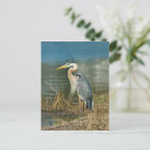 Great Blue Heron Bird Briefkaart (Staand voorkant)