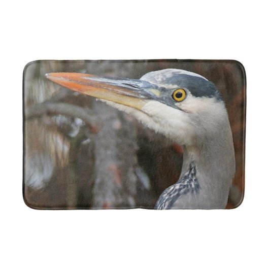 Great Blue Heron Bird Wildlife Animal Bath Mat (Voorkant)