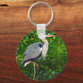 Great Blue Heron Bird Wildlife Foto Sleutelhanger (Voorkant)