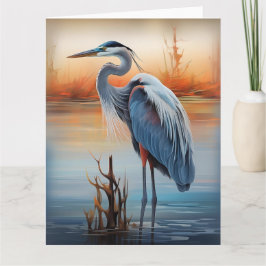 Great Blue Heron Bird Wildlife Natuur Kaart