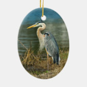 Great Blue Heron Bird Wildlife Ornament (Achterkant)