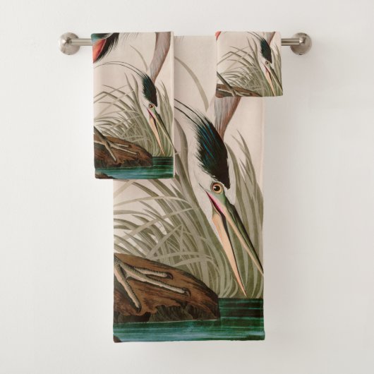 Great Blue Heron Birds of America Audubon Print Bad Handdoek (Insitu)
