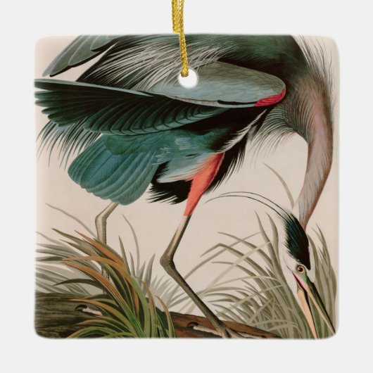 Great Blue Heron Birds of America Audubon Print Keramisch Ornament (Voorkant)