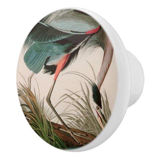 Great Blue Heron Birds of America Audubon Print Keramische Knop (Rechts)