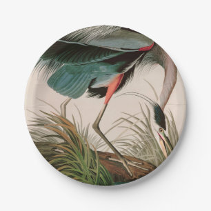 Great Blue Heron Birds of America Audubon Print Papieren Bordje