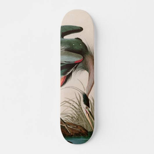 Great Blue Heron Birds of America Audubon Print Persoonlijk Skateboard (Voorkant)