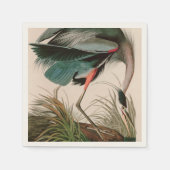 Great Blue Heron Birds of America Audubon Print Servet (Voorkant)