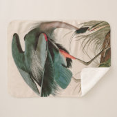 Great Blue Heron Birds of America Audubon Print Sherpa Deken (Voorkant (horizontaal))