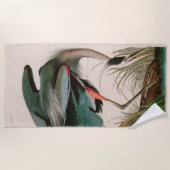 Great Blue Heron Birds of America Audubon Print Strandlaken (Voorkant)