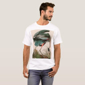 Great Blue Heron Birds of America Audubon Print T-shirt (Voorkant volledig)