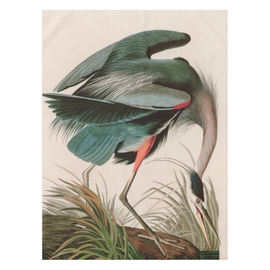 Great Blue Heron Birds of America Audubon Print Tafelkleed (Voorkant)