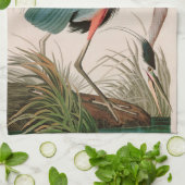 Great Blue Heron Birds of America Audubon Print Theedoek (Gevouwen)