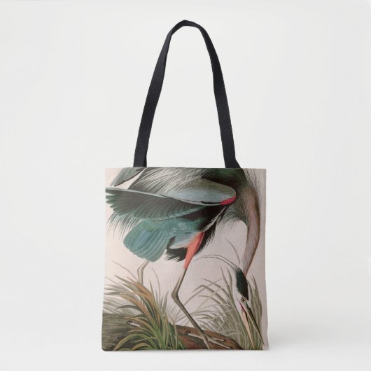 Great Blue Heron Birds of America Audubon Print Tote Bag (Voorkant)