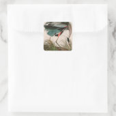 Great Blue Heron Birds of America Audubon Print Vierkante Sticker (Tas)