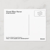 Great Blue Heron Briefkaart (Achterkant)