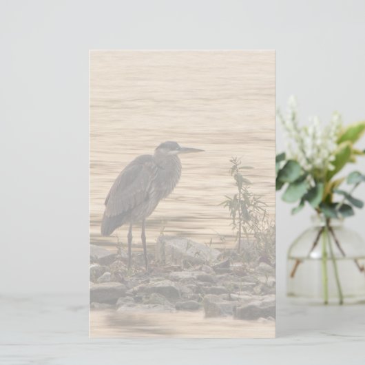 Great Blue Heron Briefpapier (Staand voorkant)