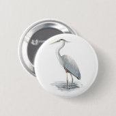 Great Blue Heron Button (Voorkant /achterkant)
