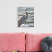 Great Blue Heron by the Water Canvas Afdruk (Insitu (Woonkamer))