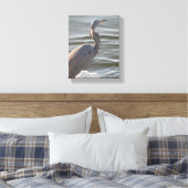 Great Blue Heron by the Water Canvas Afdruk (Insitu (Slaapkamer))