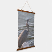 Great Blue Heron by the Water Hangend Wandkleed (Gebogen)