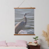 Great Blue Heron by the Water Hangend Wandkleed (Slaapkamer)