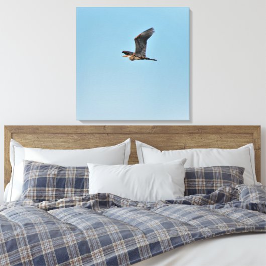 Great Blue Heron Canvas Afdruk (Insitu (Slaapkamer))