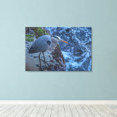 Great Blue Heron Canvas Afdruk (Insitu (Houten vloer))
