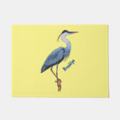 Great blue heron cartoon illustration deurmat (Voorkant)