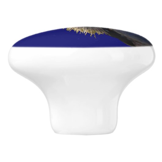 Great Blue Heron Ceramic Knob Keramische Knop (Zijkant)