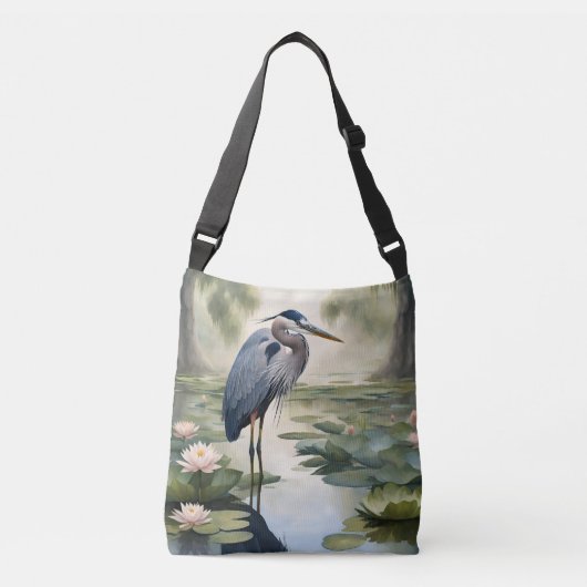 Great Blue Heron Crossbody Tas (Voorkant)