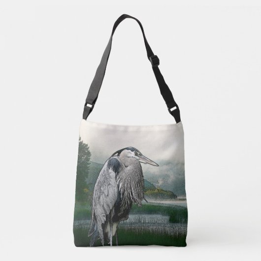 Great Blue Heron Crossbody Tas (Achterkant)
