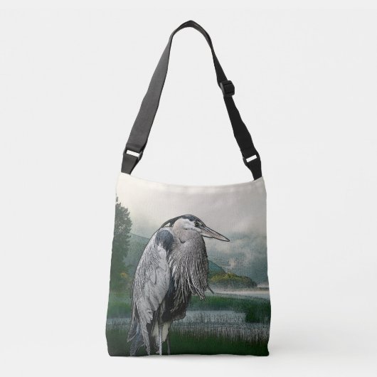 Great Blue Heron Crossbody Tas (Voorkant)