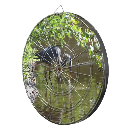 Great Blue Heron Dartboard Dartbord (Voorkant Rechts)