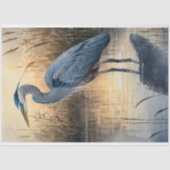 Great Blue Heron Decoupage Tissuepapier (Voorkant)