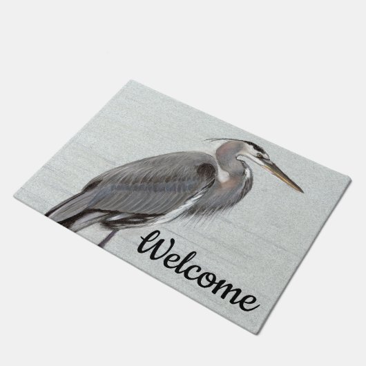 Great Blue Heron Deurmat (Schuin)