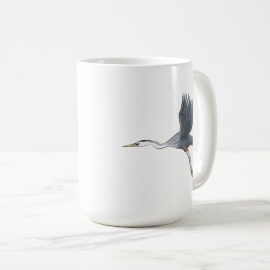 Great Blue Heron die de Mok uitzet (Voorkant rechts)