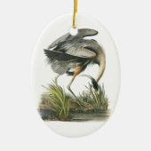 Great Blue Heron door Audubon Keramisch Ornament (Voorkant)